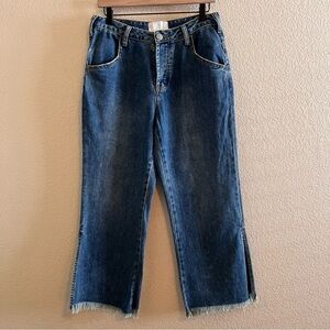 One Teaspoon Libertines High Waist Wide Leg Cropped Jeans Size 28